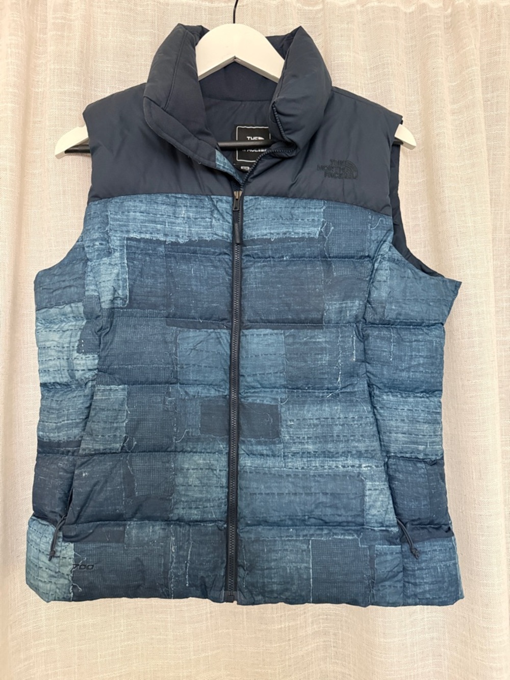 The North Face Women's Patchwork Indigo/ Navy Quilted Down Vest